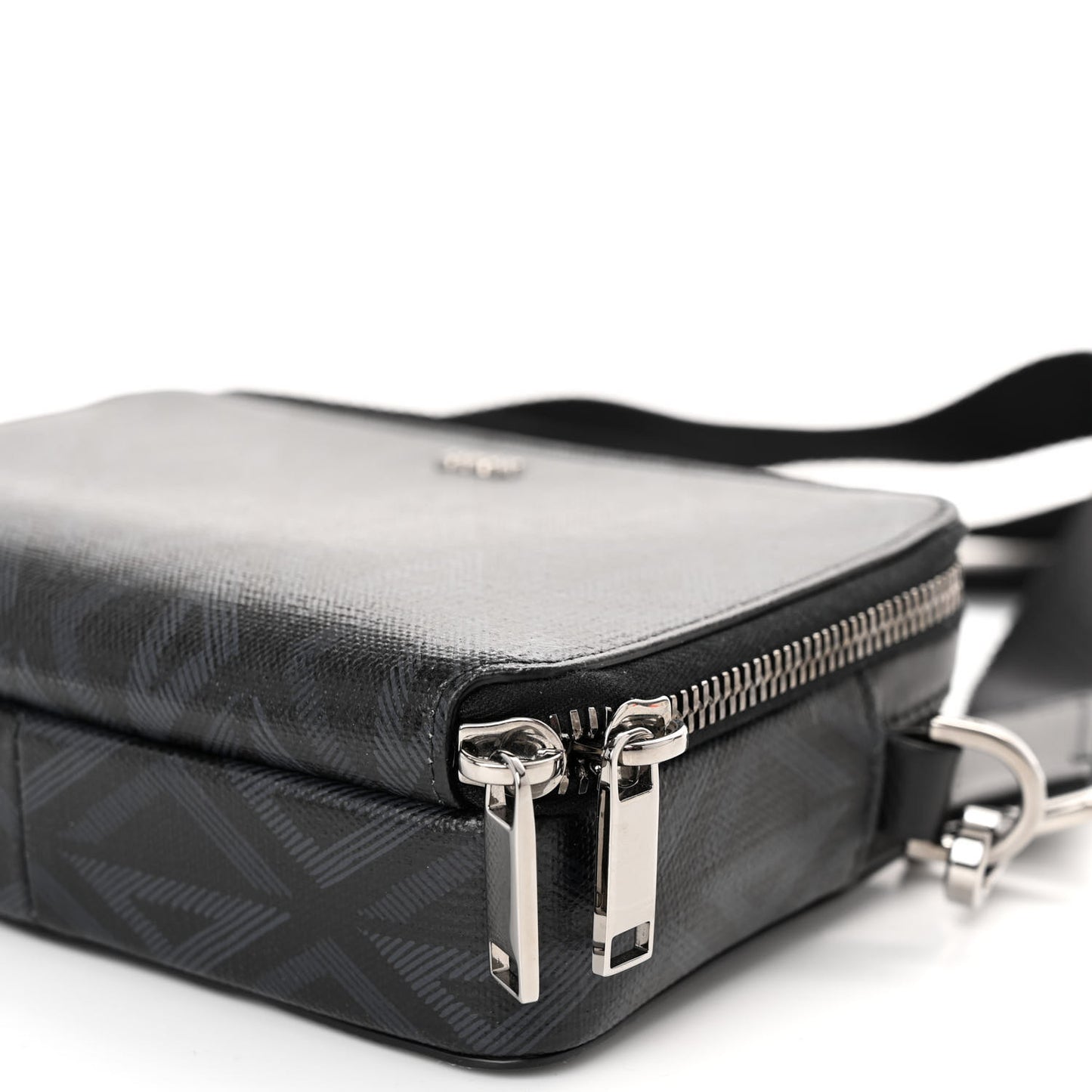 Coated Canvas CD Diamond Messenger Pouch Black