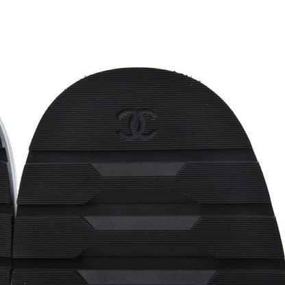 Chanel Shiny Lambskin Quilted Lace Up Combat Boots 38.5 Black 7 of 9