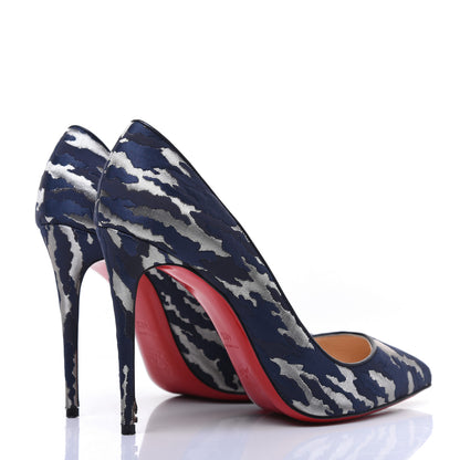 Christian Louboutin Jacquard Camouloubi Pigalle Follies 100 Pumps 40.5 Bavarios 4 of 15