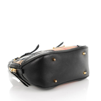 Burberry House Check Broguing Small Orchard Bowling Bag Black 4 of 8
