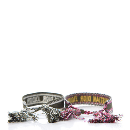 Christian Dior Woven Cotton J'Adior Friendship Bracelet Set 7 of 8
