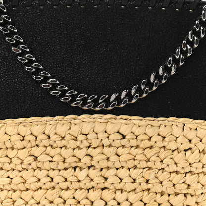 Stella McCartney Raffia Falabella Small Half & Half Shoulder Bag Black 8 of 10