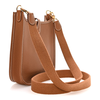 Hermes Taurillon Clemence Evelyne TPM Gold 3 of 11