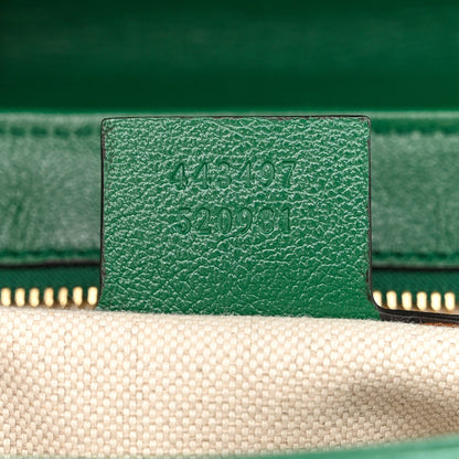 Gucci Azalea Calfskin Enamel Matelasse Diagonal Small Torchon GG Marmont Shoulder Bag New Shamarock Emerald 7 of 13