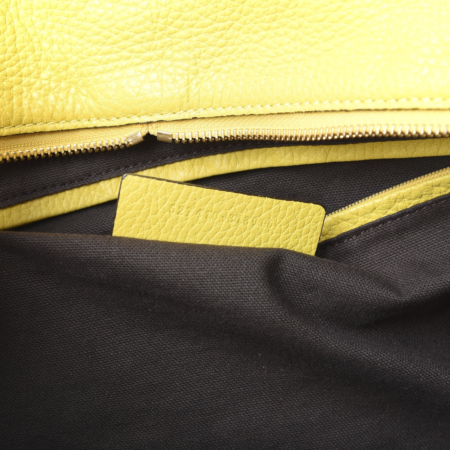 Alexander McQueen Pebbled Calfskin Large Skull Padlock Zip Around Tote Yellow 10 of 16