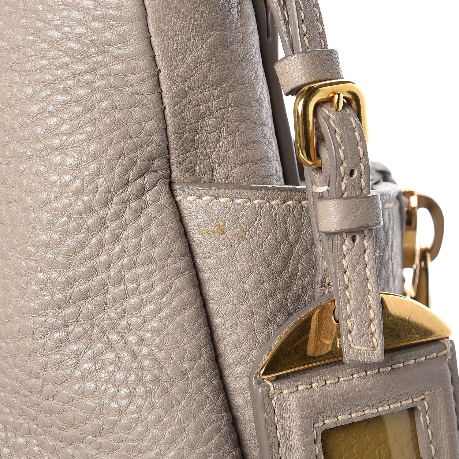 Prada Vitello Daino Side Pocket Hobo Pomice 17 of 22