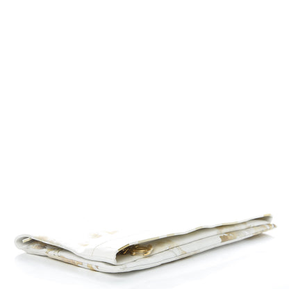 Chanel Canvas Floral Print Clutch White 4 of 10