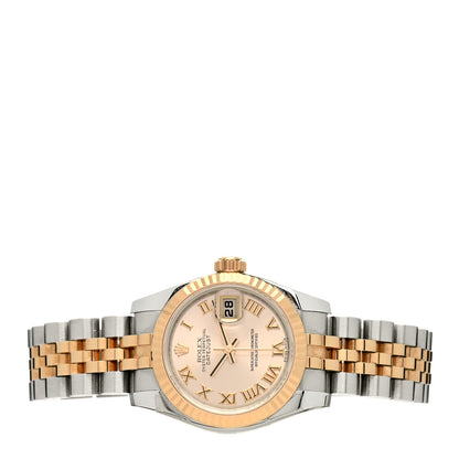 Rolex Stainless Steel 18K Everose Gold 26mm Oyster Perpetual Datejust Watch Pink Roman 179171 2 of 5