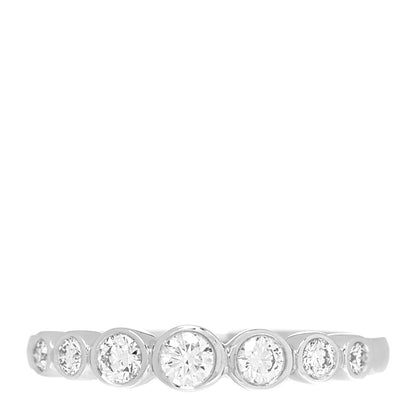 Tiffany Platinum Diamond Jazz Graduated Band Ring 53 6.25 1 of 6