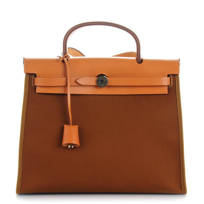 Hermes Toile Vache Hunter Herbag Zip 31 PM Alezan 1 of 8