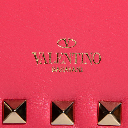 Valentino Garavani Vitello Rockstud Chain Flap Crossbody Bag Deep Rose 8 of 9