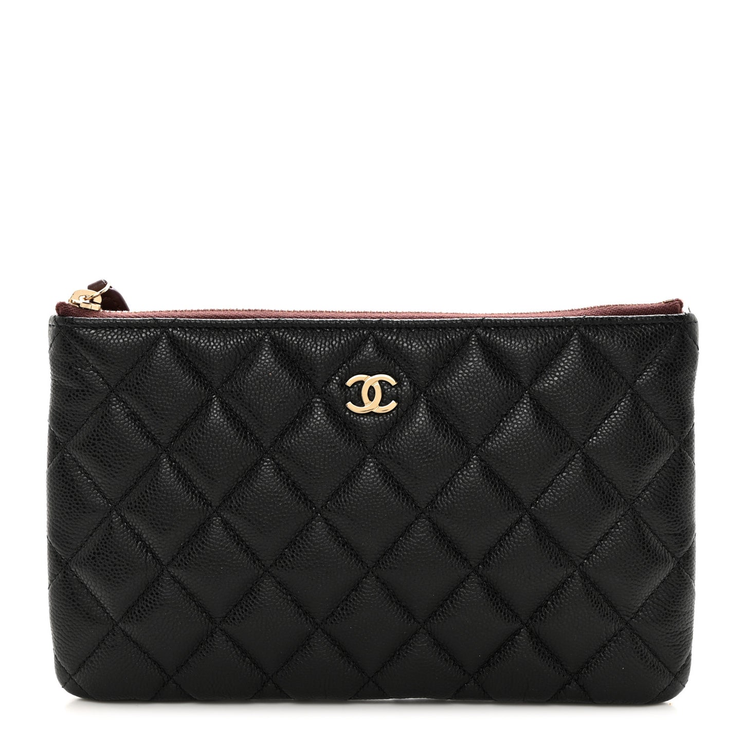 Caviar Quilted Small Pouch Black