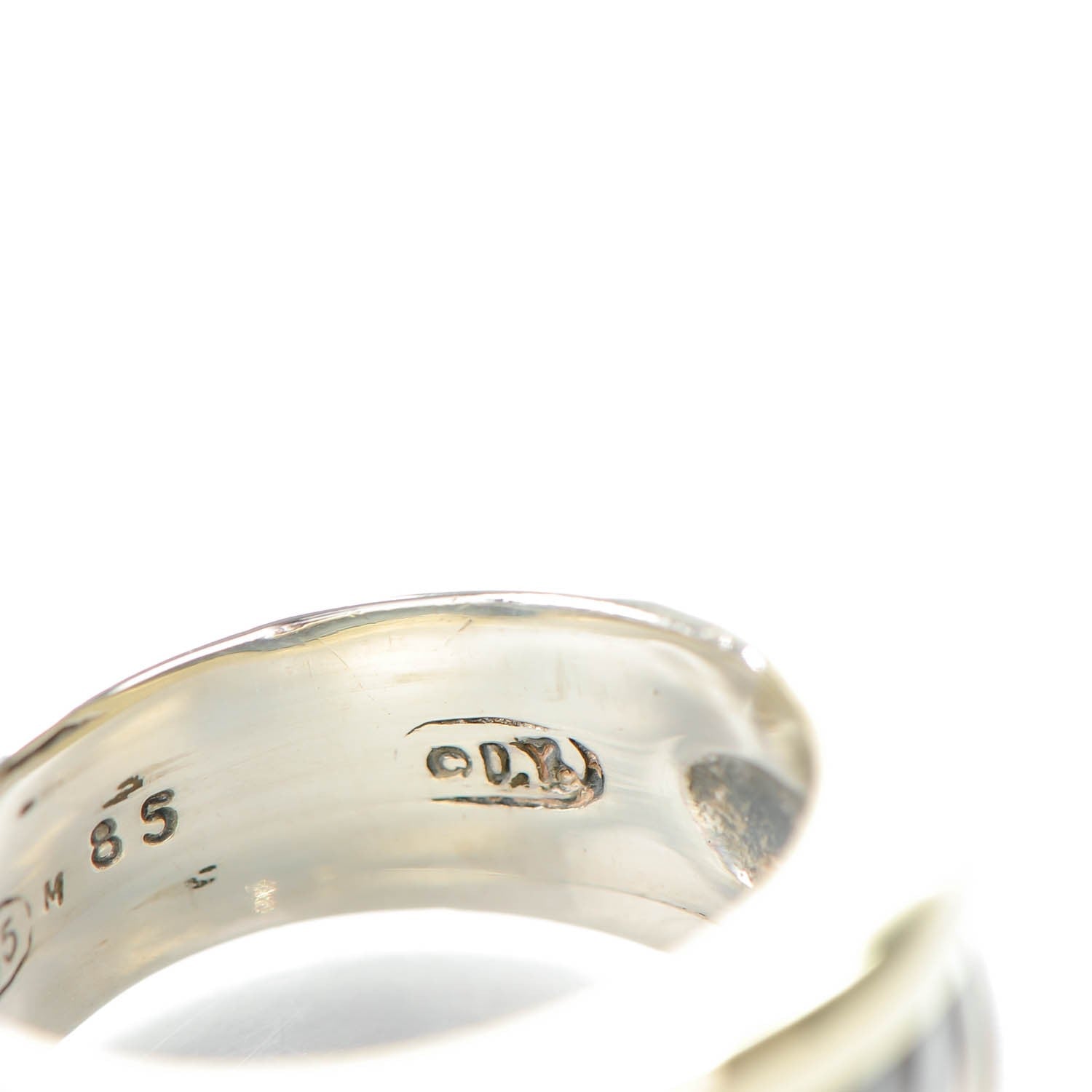 David Yurman Sterling Silver 14K Yellow Gold 13mm Throughbred Ring 58 8.5 5 of 5