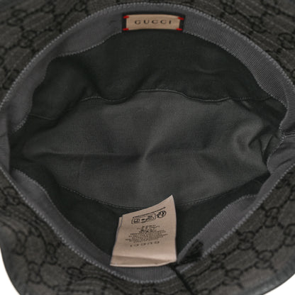 Gucci GG Supreme Monogram Textured Dollar Calfskin GG Blackie Fedora Hat L Grey Black Graphite 7 of 9