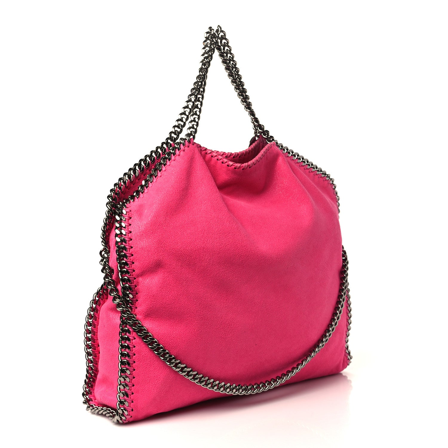 Stella McCartney Shaggy Deer Falabella Fold Over Tote Hot Pink 3 of 10