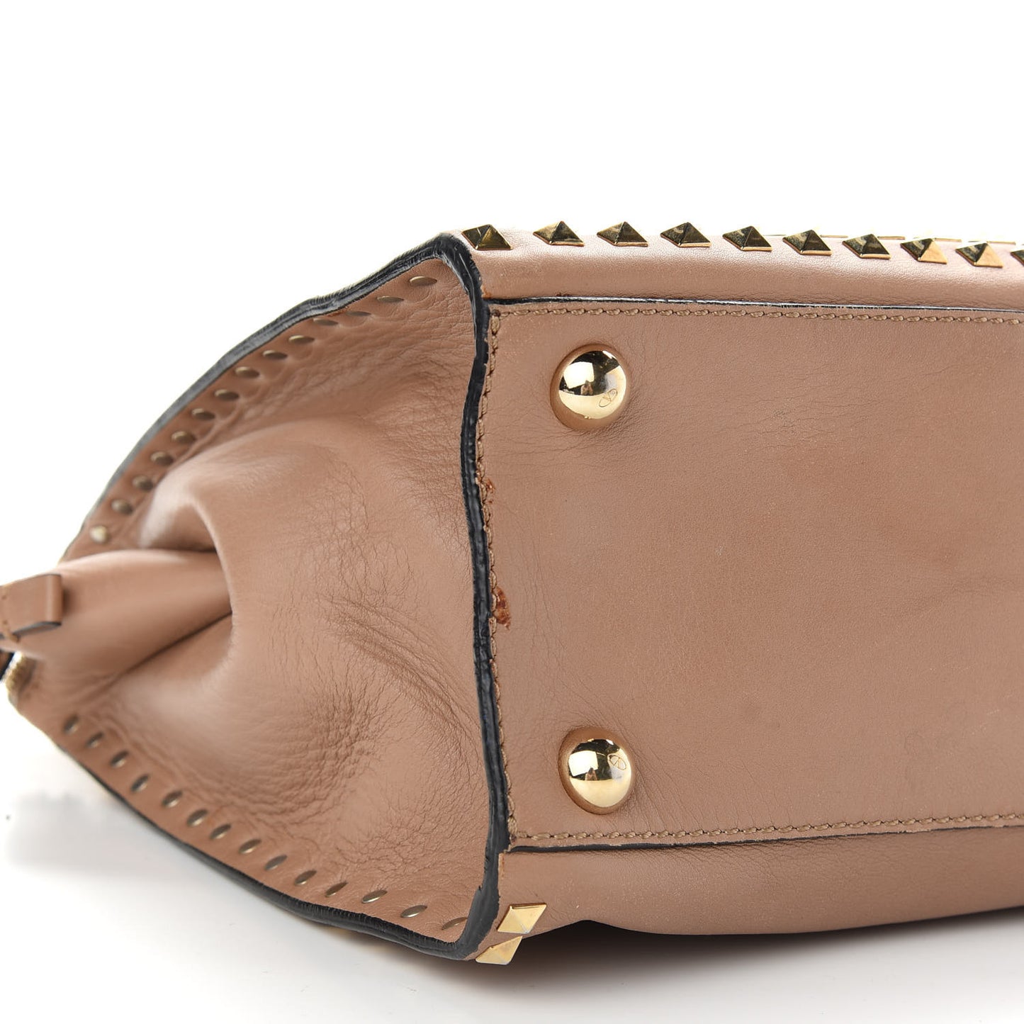 Vitello Rockstud All Over Dome Shopper Taupe
