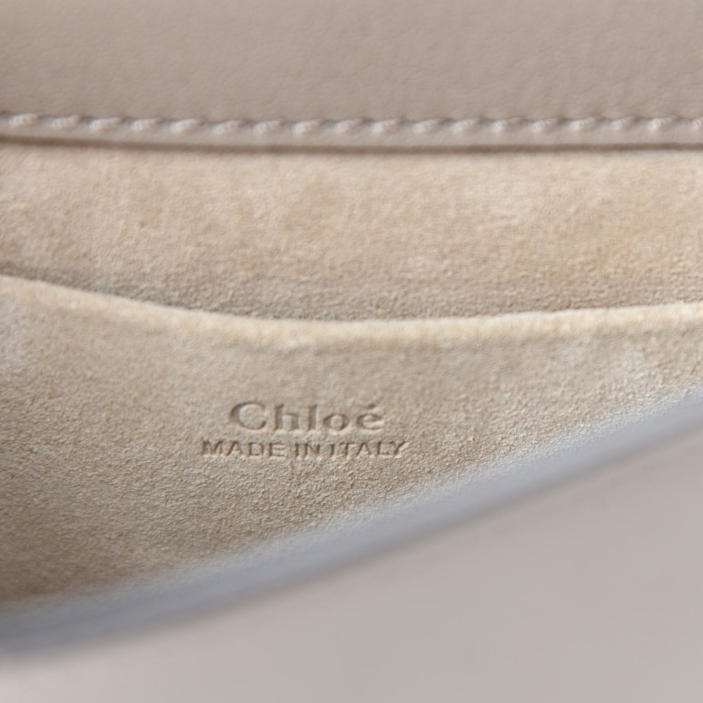 Calfskin Suede Small Nile Bracelet Bag Motty Grey