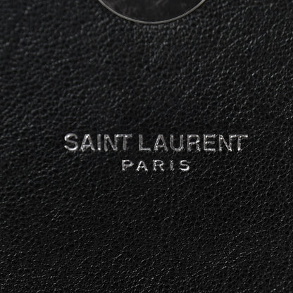 Saint Laurent Sheepskin Matelasse Chevron Monogram Large College Satchel Black 6 of 8
