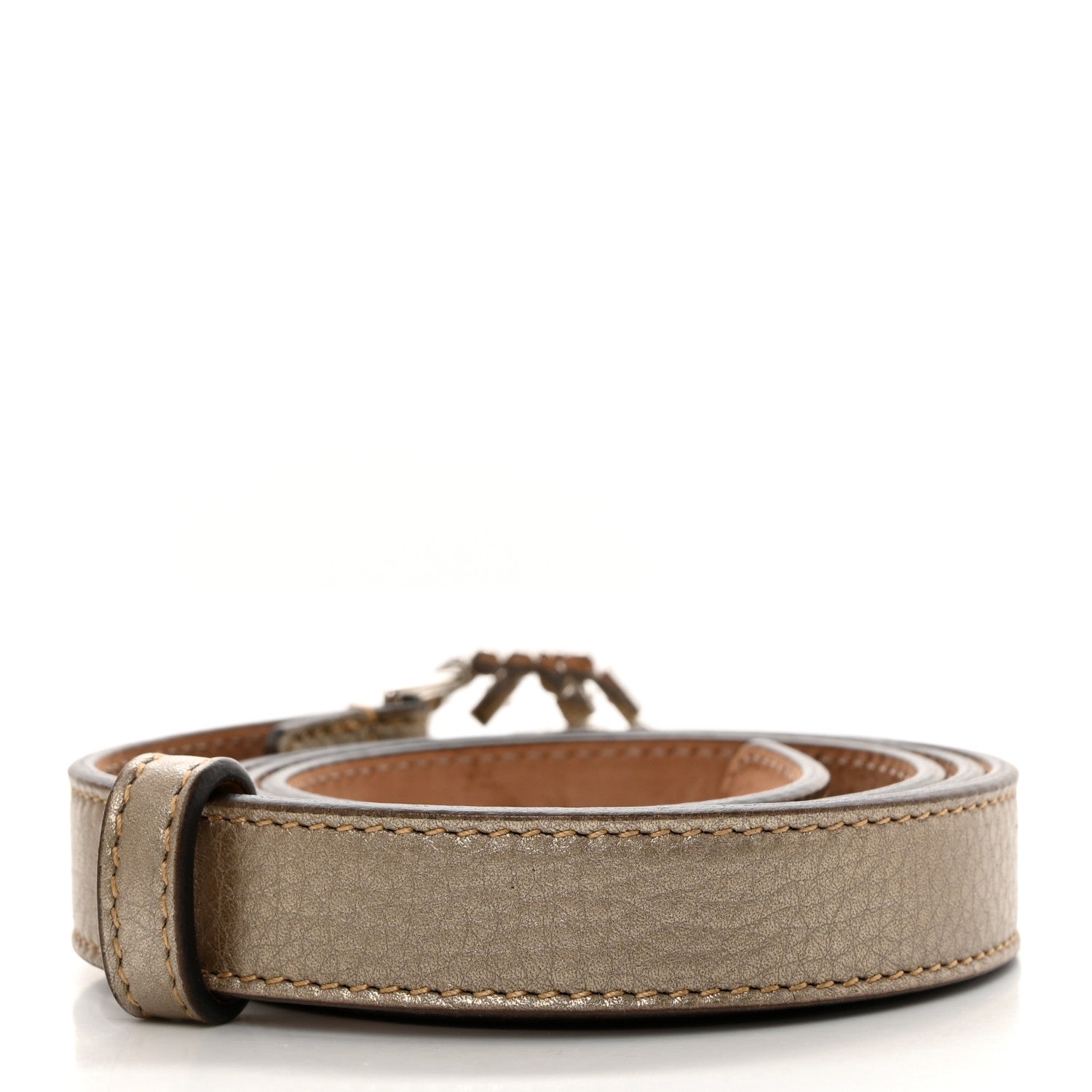 Gucci Calfskin Crystal Interlocking G Belt 85 34 Sasso 2 of 7