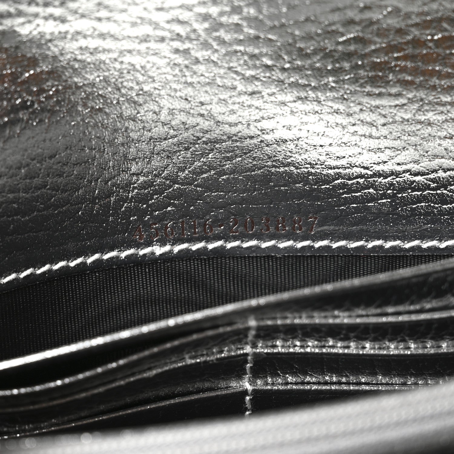 Gucci Metallic Dollar Calfskin GG Marmont Continental Wallet Silver 7 of 8