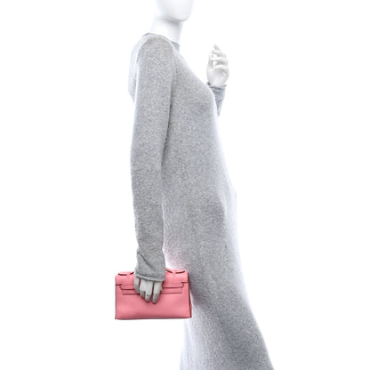 Hermes Epsom Kelly Pochette Clutch Rose Confetti 2 of 10