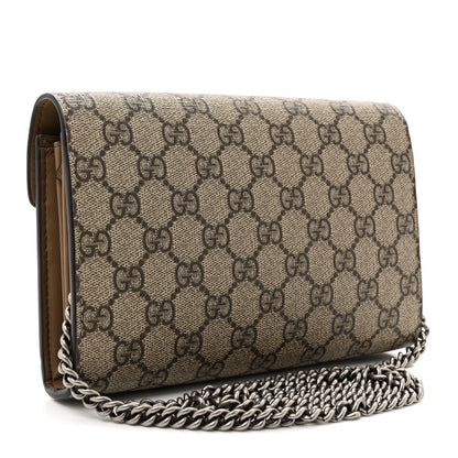 Gucci GG Supreme Monogram Mini Dionysus Chain Wallet Beige Taupe 3 of 12