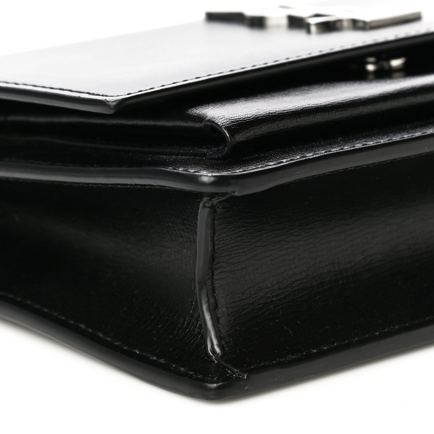 Calfskin Monogram Sunset Chain Wallet Black