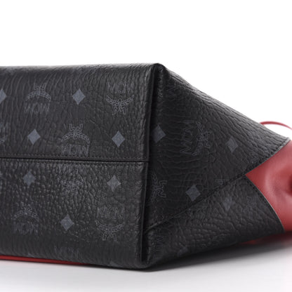 MCM Visetos Medium Klara Hobo Red Black 8 of 12