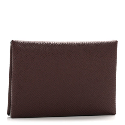 Hermes Epsom Calvi Duo Card Case Rouge Sellier 3 of 8
