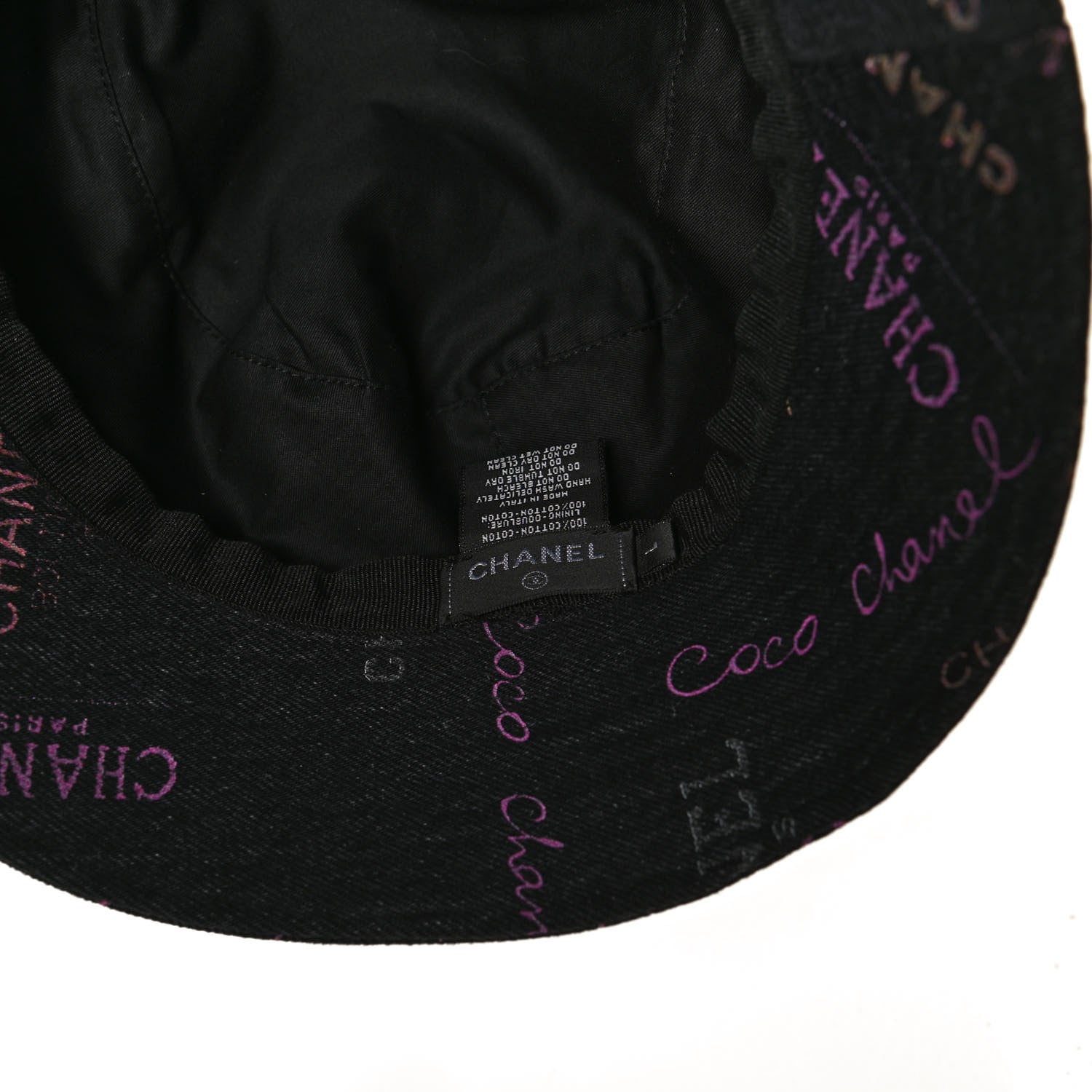 Chanel Denim Mood Cloche Bucket Hat L Black 7 of 7