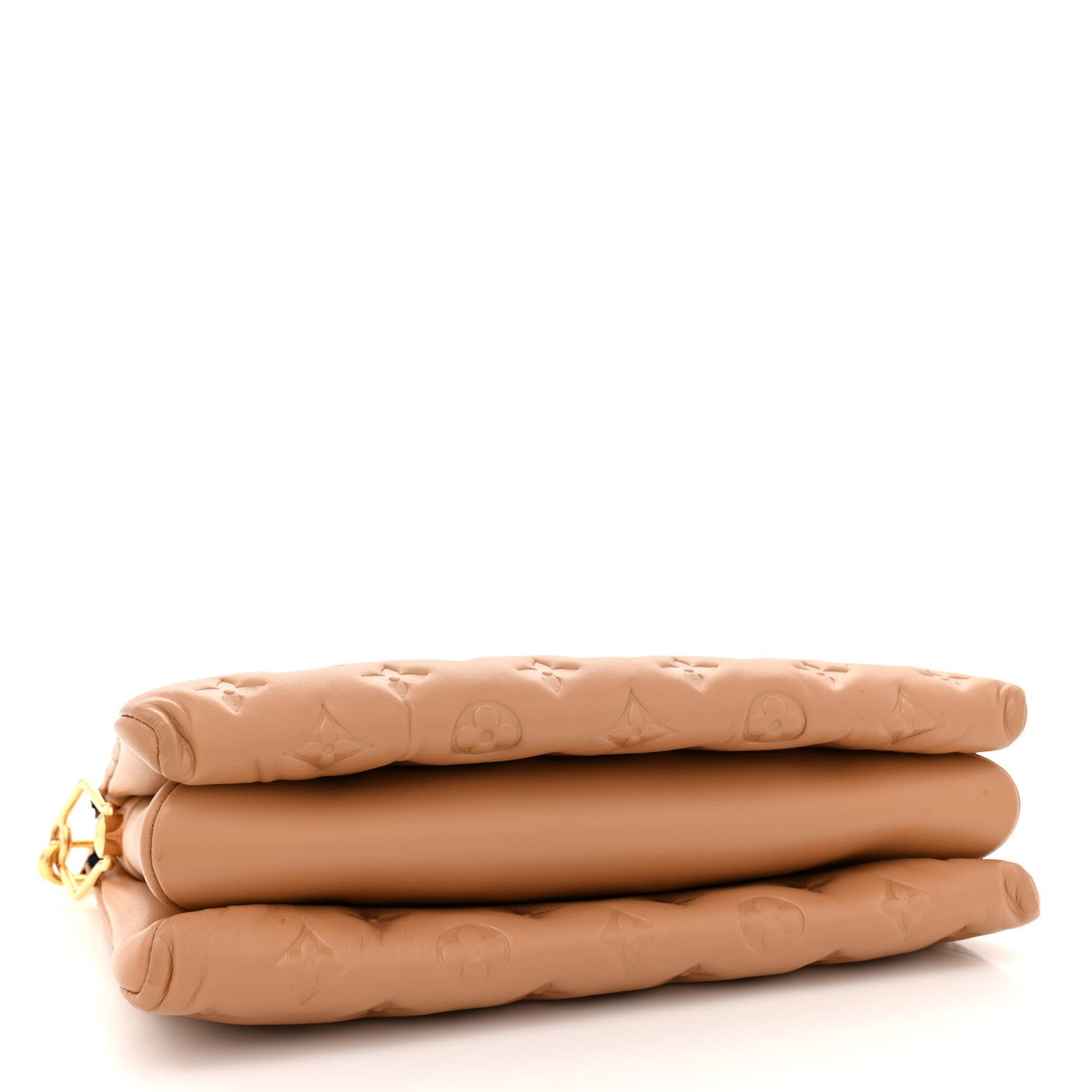 Louis Vuitton Lambskin Embossed Monogram Coussin PM Camel 4 of 14