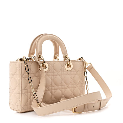 Christian Dior Lambskin Cannage Medium Lady D-Joy Beige Aesthetic 3 of 15