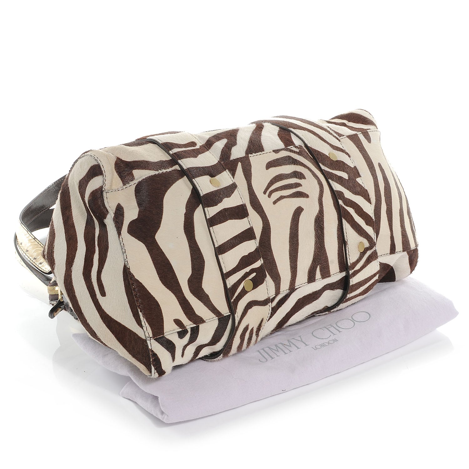 Jimmy Choo Python Pony Hair Zebra Zanzibar Malena Satchel 4 of 6
