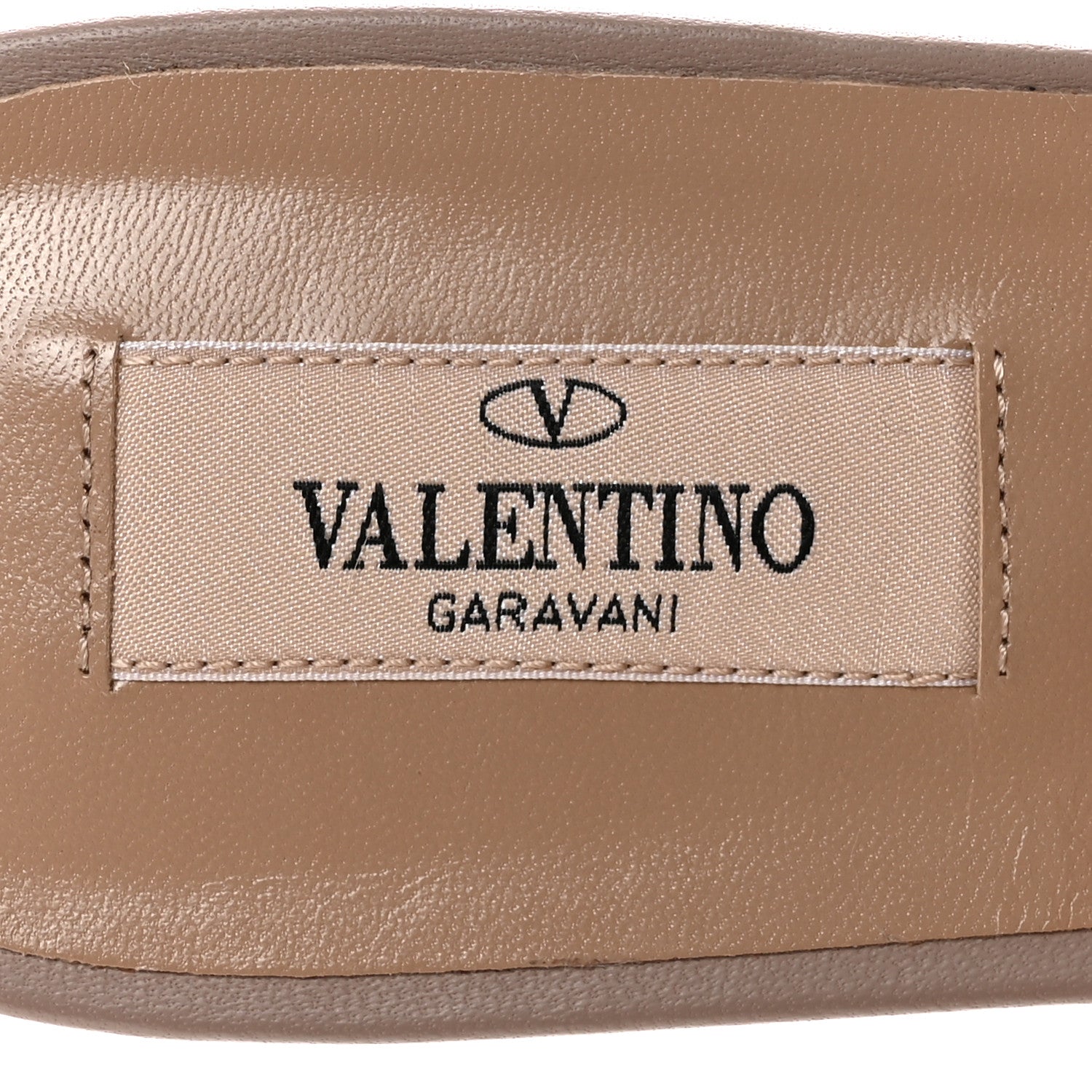 Valentino Garavani Calfskin Rockstud Caged Flat Slide Sandals 41 Poudre 8 of 8