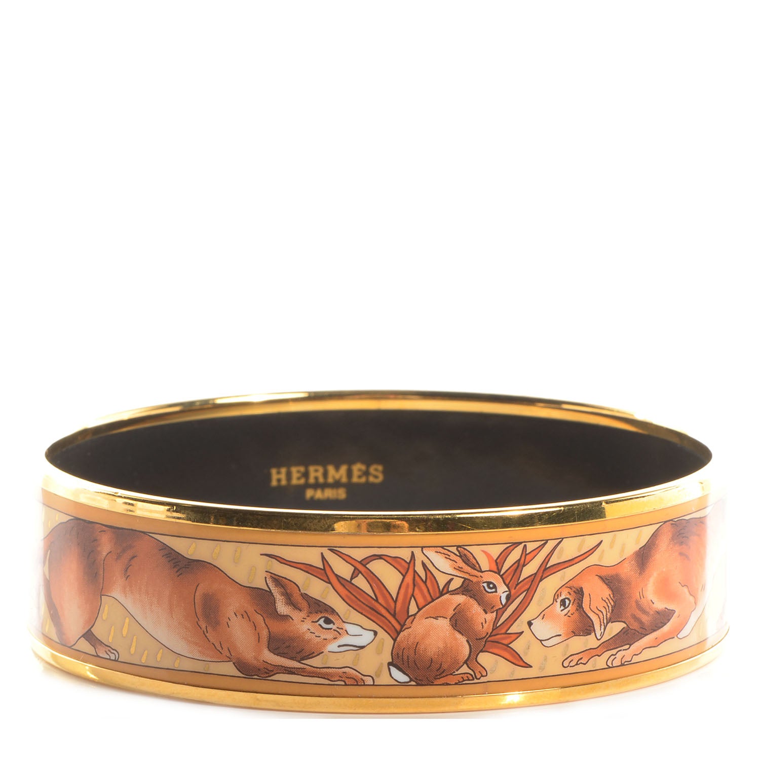 Hermes Enamel Printed Wide Bracelet 70 1 of 6