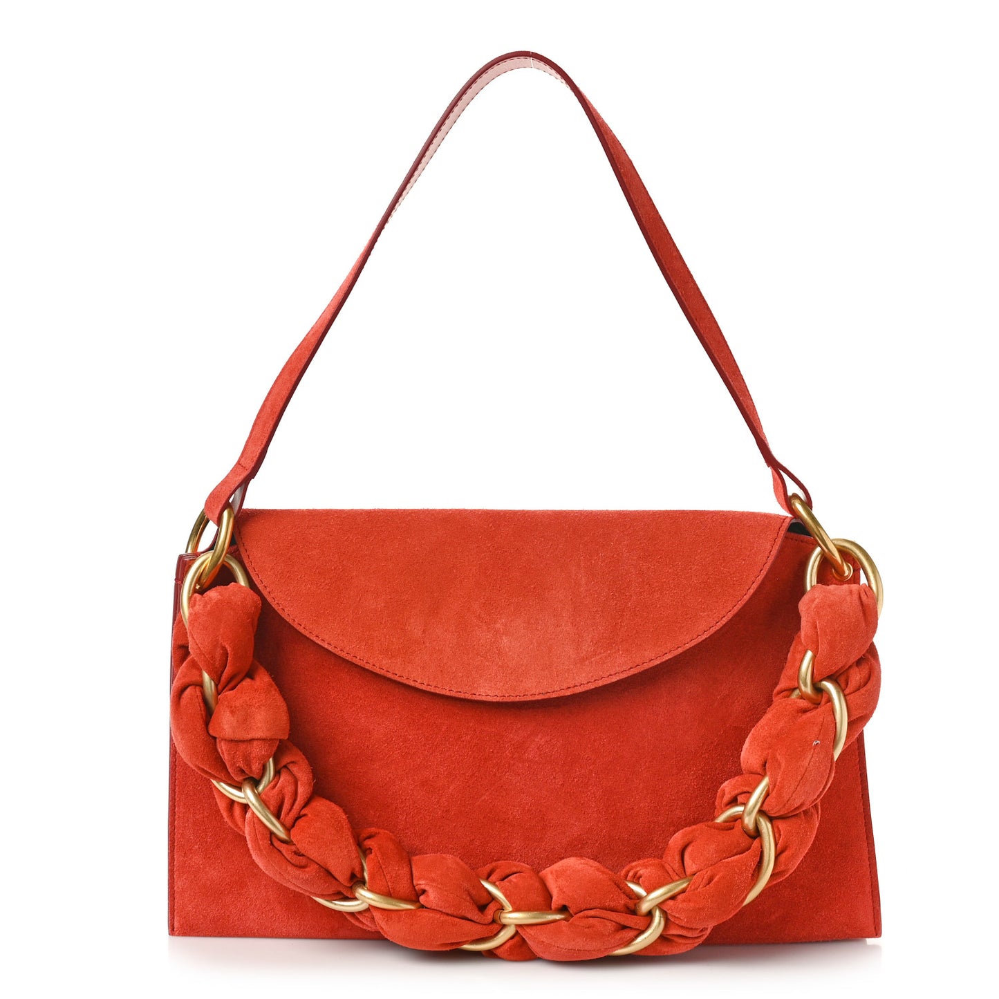 Suede Braid Bag Tomato