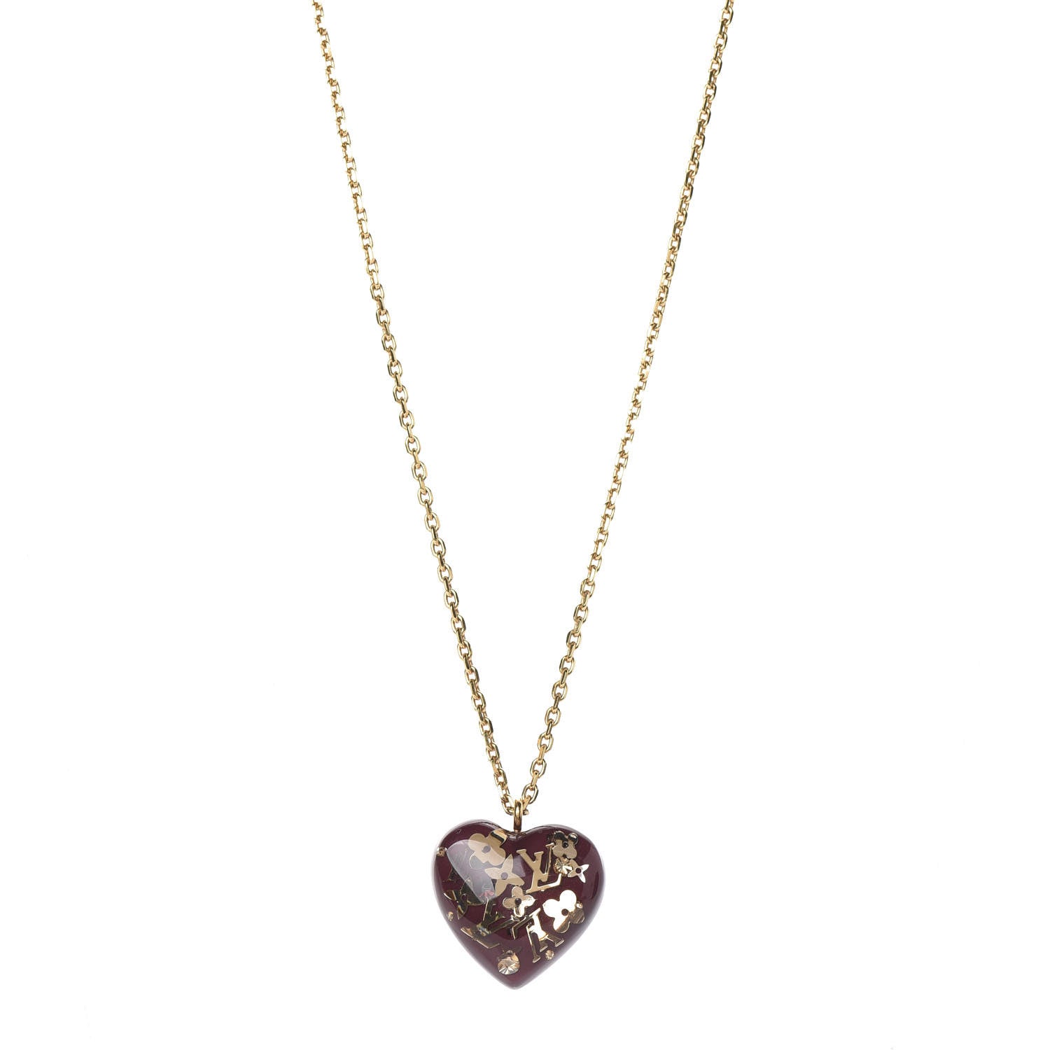 Louis Vuitton Inclusion Heart Necklace Rouge Fauviste 1 of 5