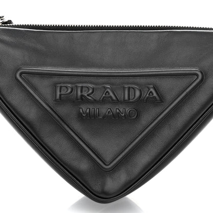 Prada Grace Lux Triangle Shoulder Bag Black 8 of 12