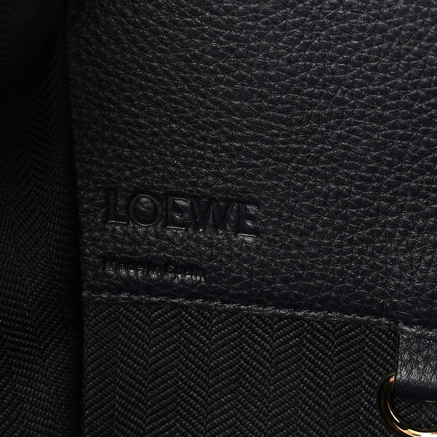 Loewe Calfskin Large Hammock Shoulder Bag Midnight Blue Black 6 of 10