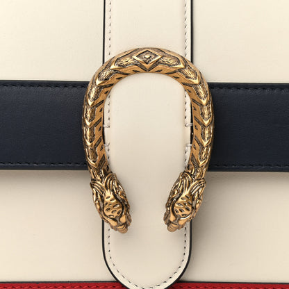 Gucci Calfskin Bamboo Web Medium Dionysus Top Handle Bag White Blue Hibiscus Red 10 of 10