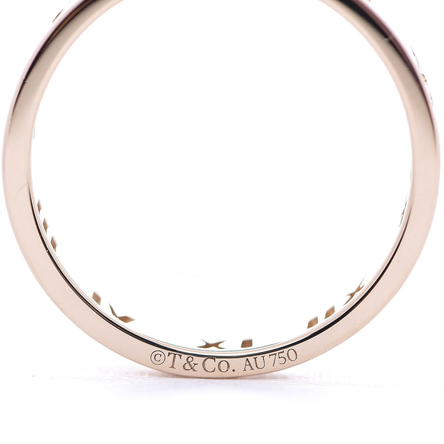 18K Rose Gold Diamond Atlas Pierced Ring 53 6.5