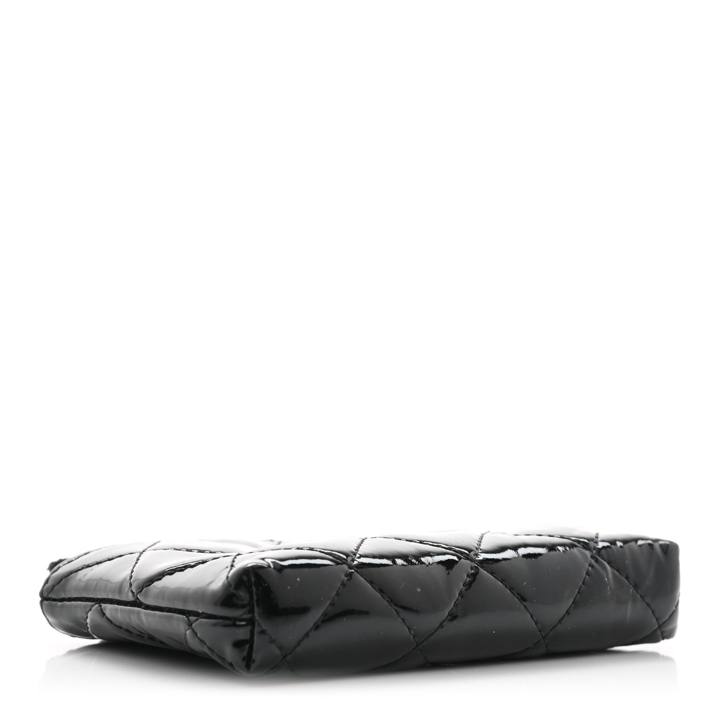 Patent Quilted Key Pouch So Black