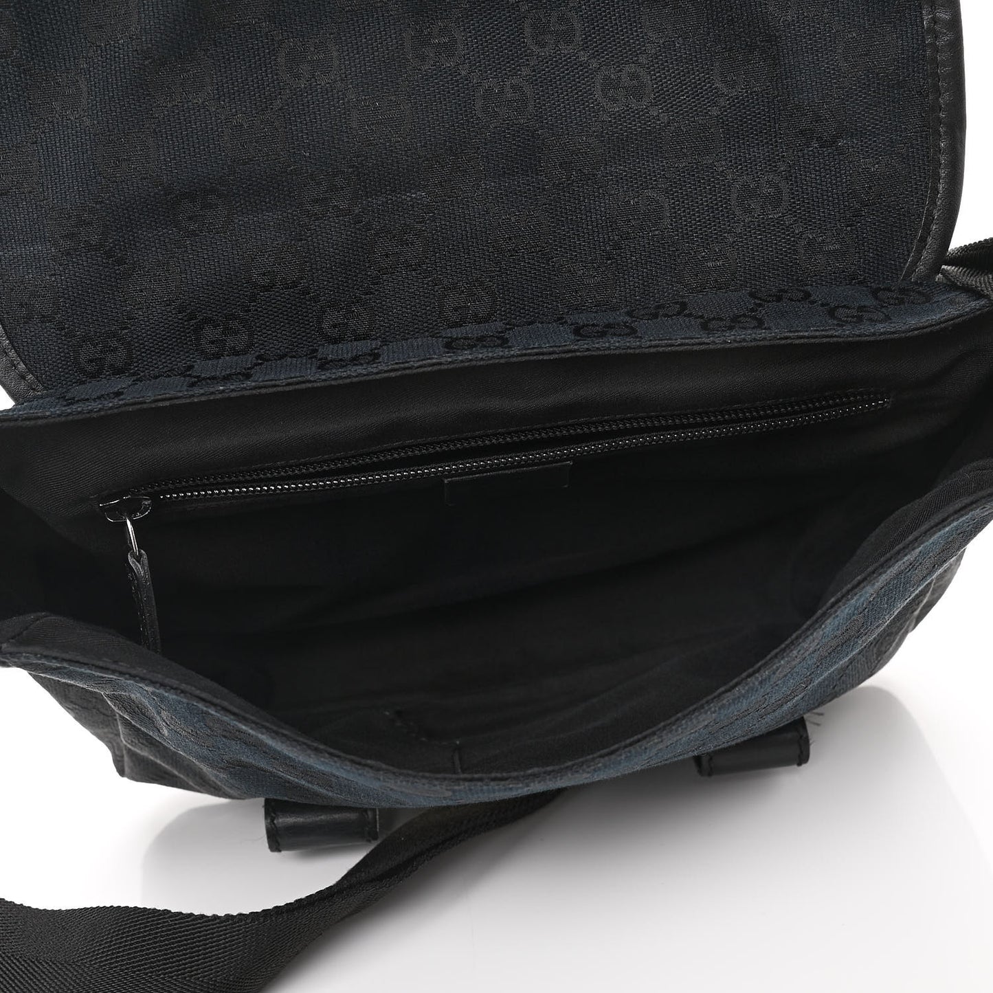 Monogram Small Double Buckle Flap Messenger Bag Black