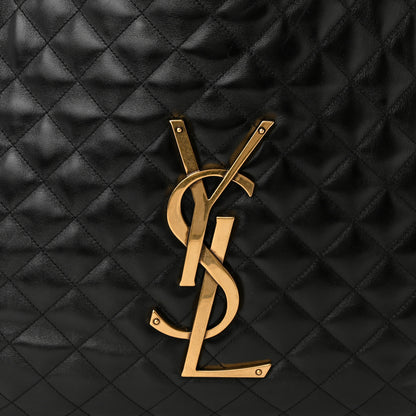 Saint Laurent Lambskin Quilted Maxi Icare Shopping Tote Black 9 of 11
