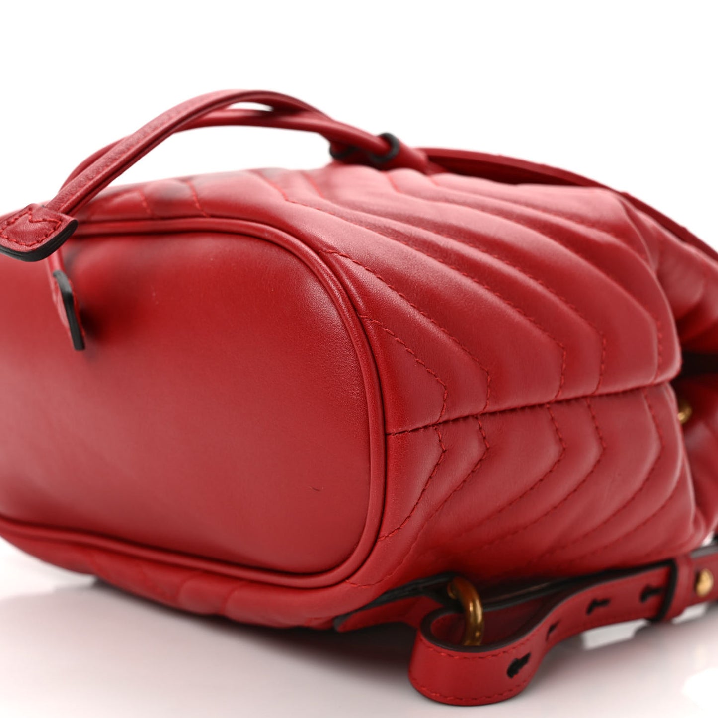 Calfskin Matelasse GG Marmont Flap Backpack Hibiscus Red