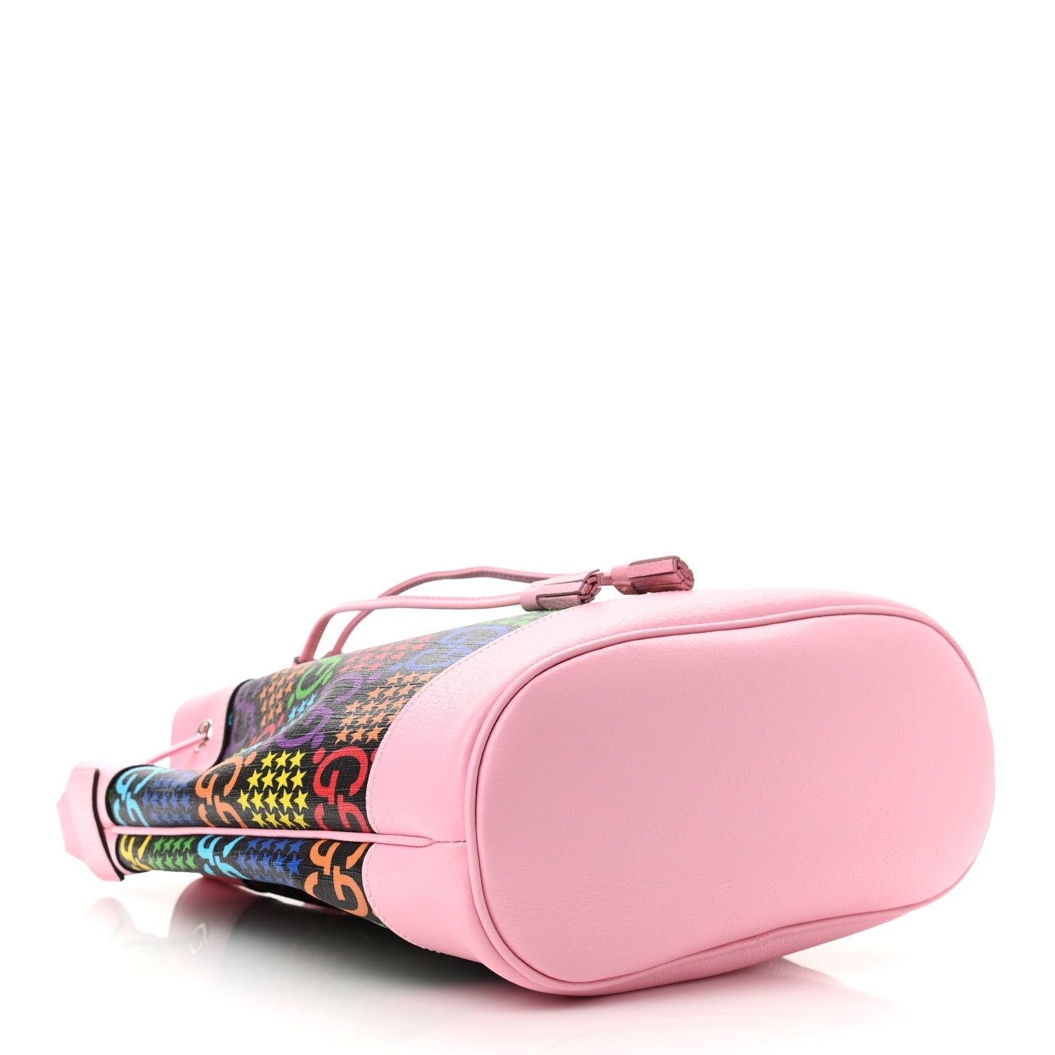 Gucci GG Supreme Monogram Psychedelic Bucket Bag Black Multicolor Sugar Pink 4 of 10