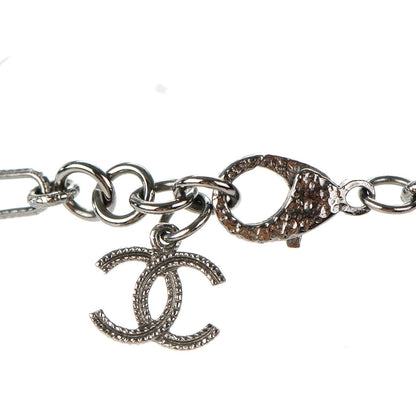 Chanel Gripoix Poured Glass Pearl CC Necklace Silver 3 of 5