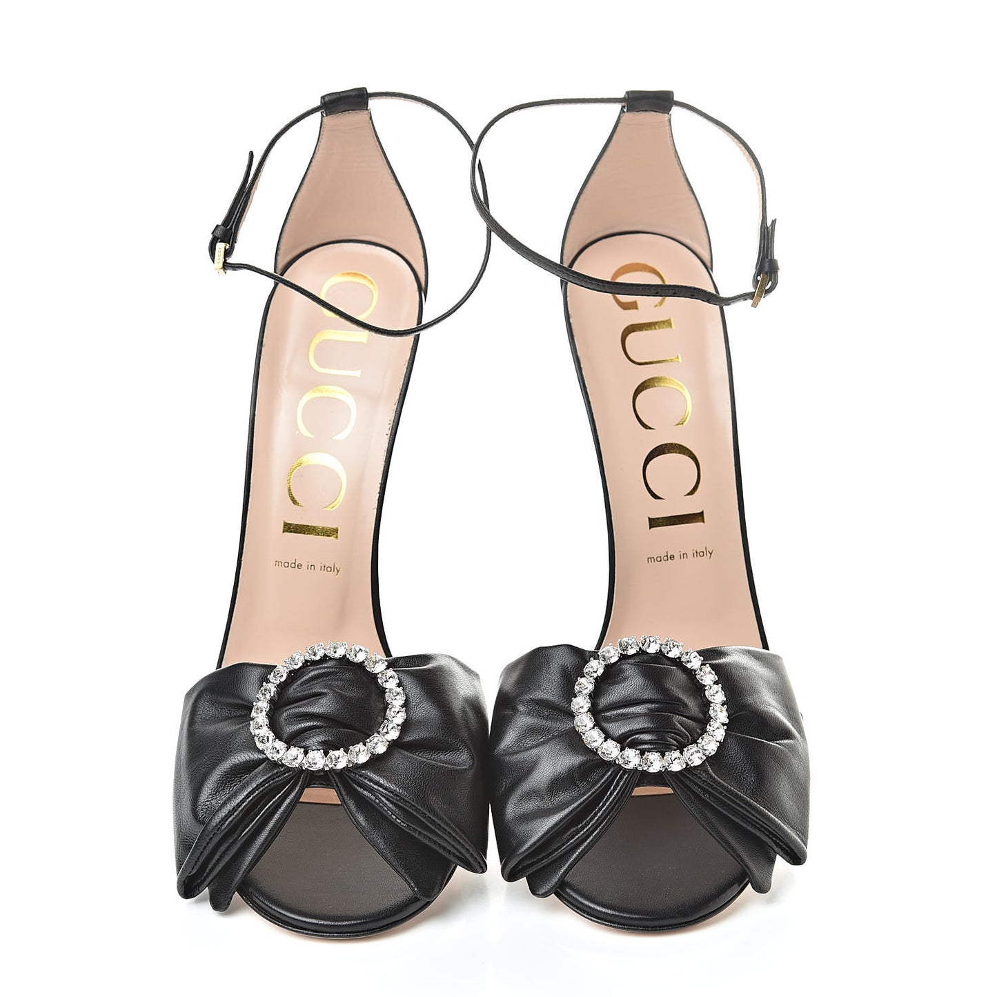 Nappa Ilse Pleated Bow Sandals 42 Black