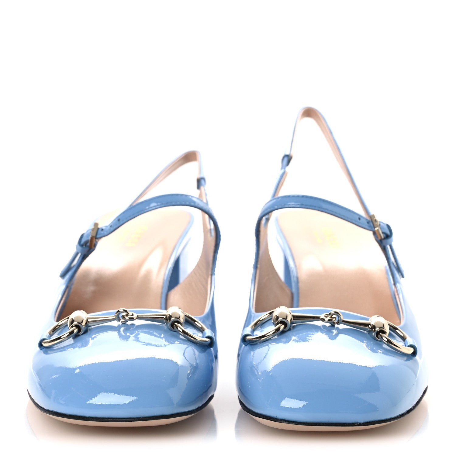 GUCCI 水色 ミュール 約5cmヒール 37 Gucci Vernice Crystal Horsebit Charlotte 42mm Slingback Pumps 40.5