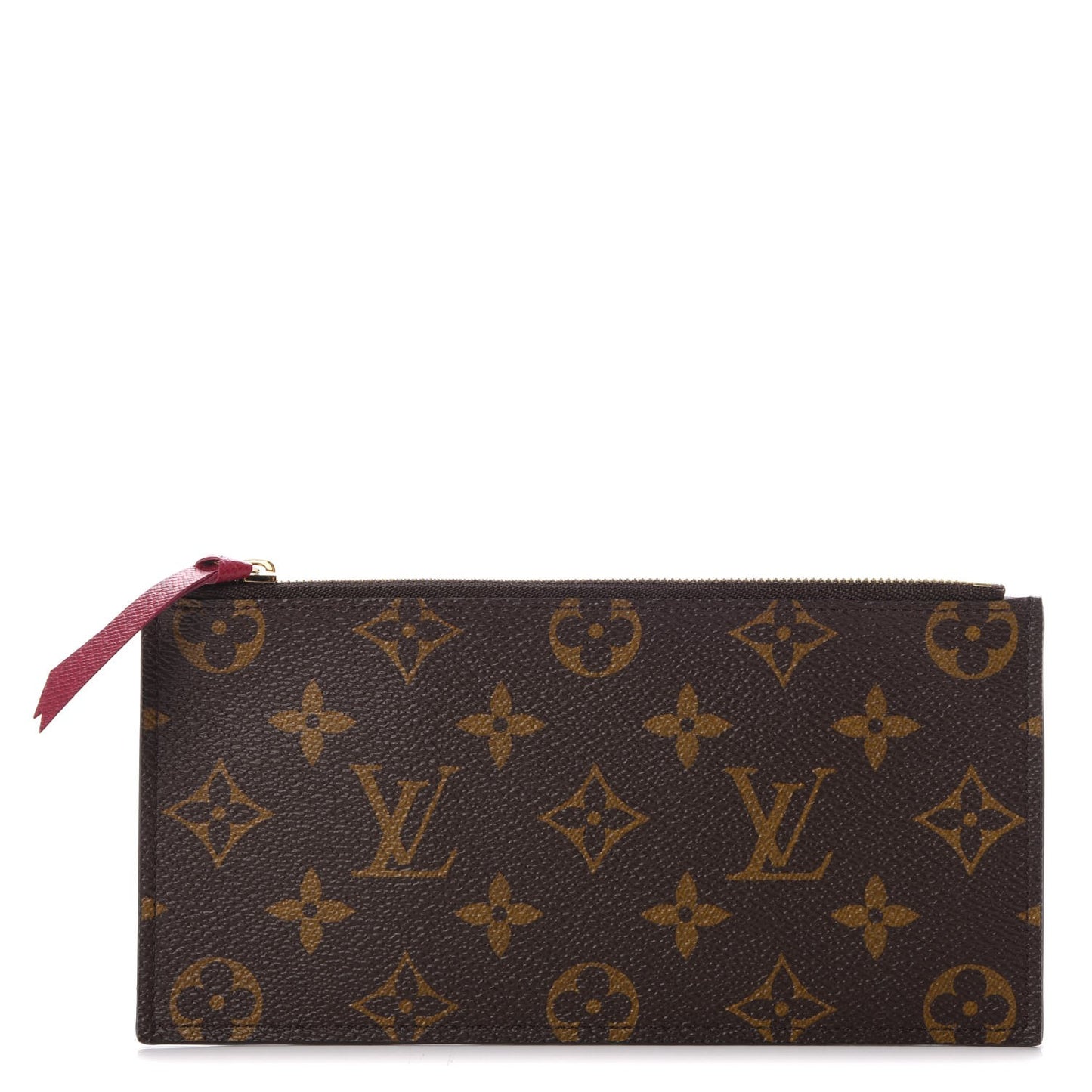 Monogram Felicie Chain Wallet Zippered Insert Fuchsia